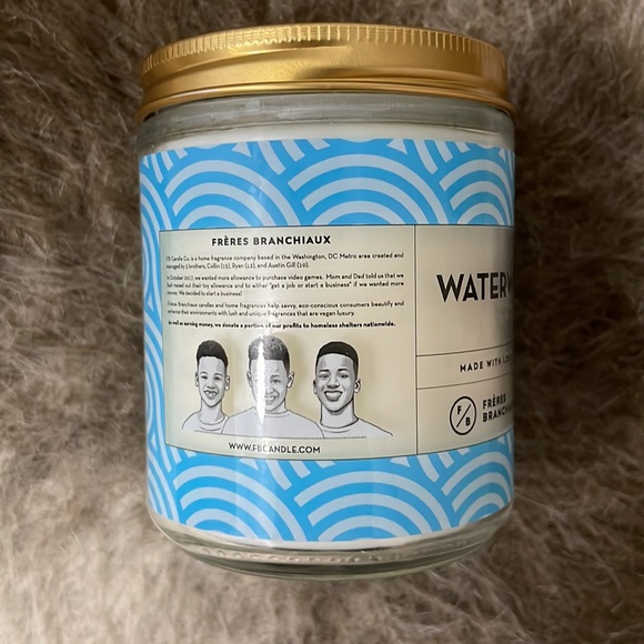 NWT 8oz Glass Jar Waterworks Candle - Freres Branchiaux - Picture 5 of 7